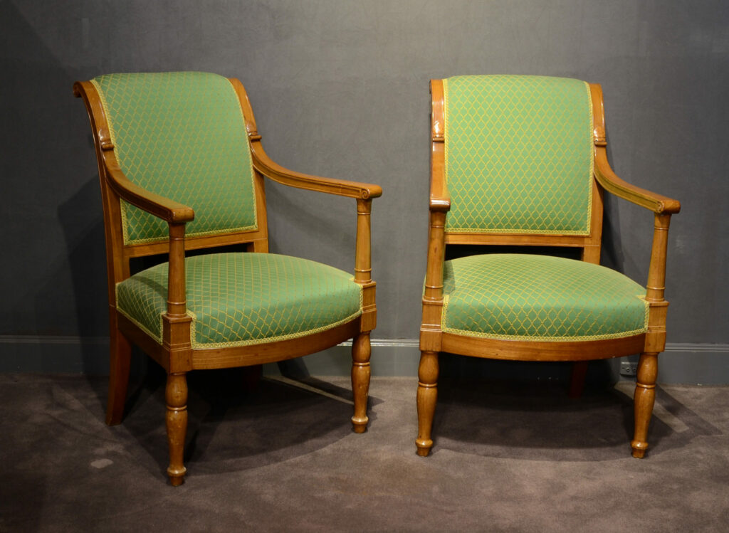 A pair of Empire armchairs by Jacob Desmalter